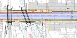 Mehrwegspur in der Straßenmitte