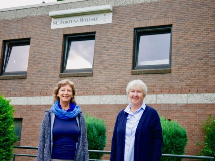 Im Obergeschoss des SC Fortuna Wellsee starten die beiden Damen in das neue Projekt