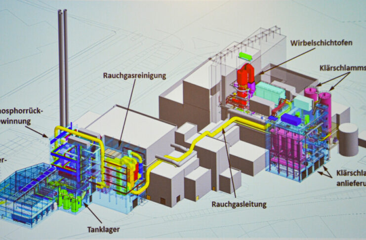 Lageplan: Klärschlammverbrennung