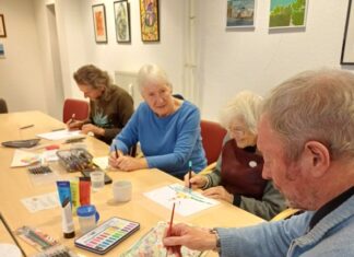 Selbstgemalte Bilder ausstellen