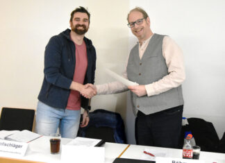 Michael Wollschläger wurde vom OBR-Vorsitzenden Peter Böhm als neues Mitglied verpflichtet.