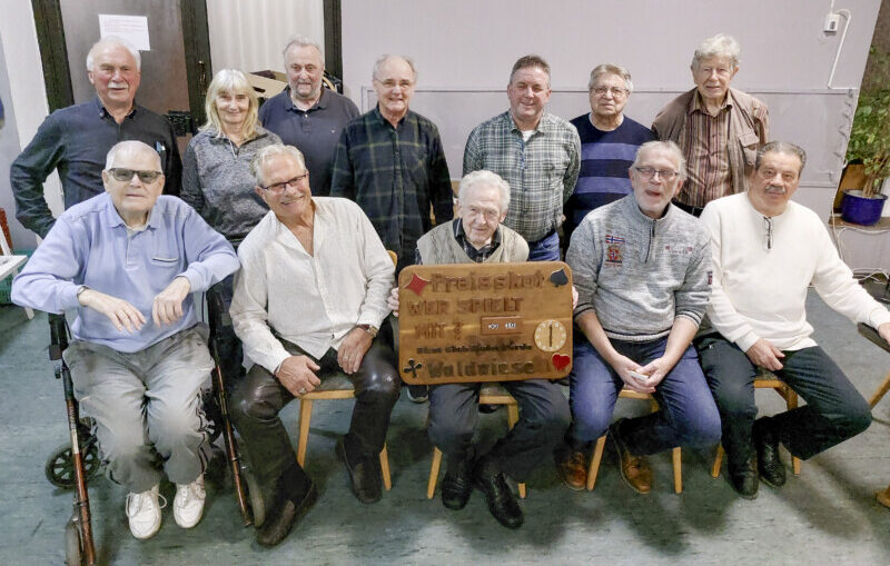 Gruppenfoto von Skatspielern