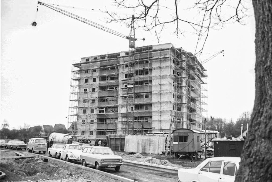 Hochhaus des Postbauvereins Kiel am Postillionweg in Gaarden-Süd