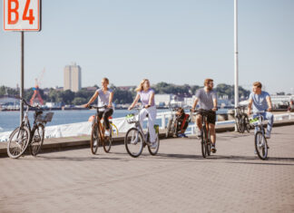 Fahrradfahren an der Kiellinie