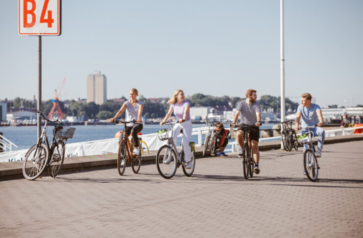 Fahrradfahren an der Kiellinie