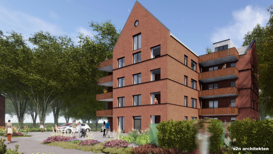 Abbildung vom geplanten Mehrfamilienhaus in der Julius-Leber-Straße