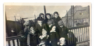 Gruppenbild von 1945: Kinder aus Hassee