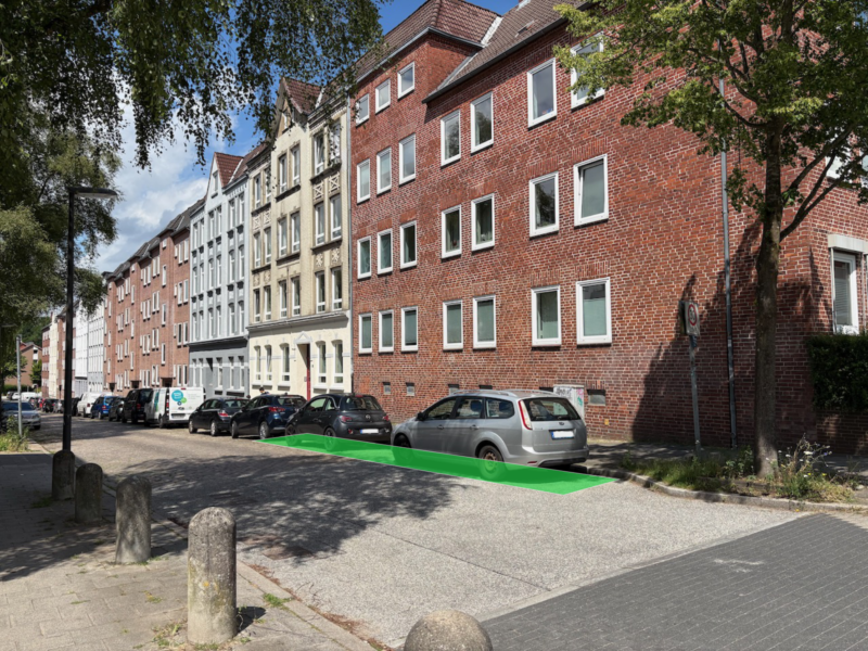 Geplante Fläche für eine Elternhaltestelle in Kiel-Hassee