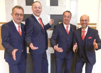 Gruppenbild von Take Four zum Jubiläumskonzert